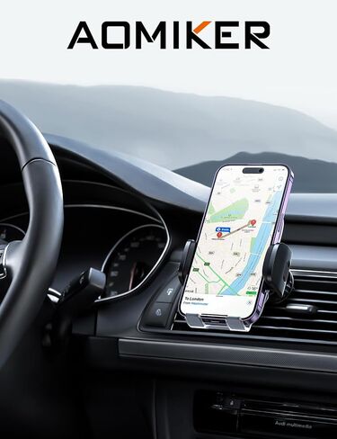 Dashboard Car Phone Mount Holder - [2024 Spring Clip] 3in1 Long Arm Suction Cup Car Cell Phone Holder, Windscreen Air Vent Automobile Cradle for iPhone, All 4-7" Cellphone in Saudi Arabia