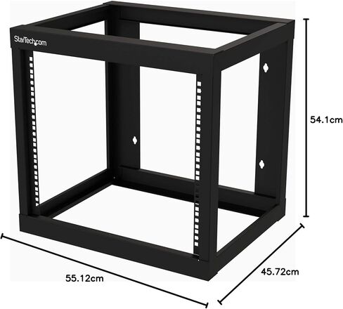 حامل شبكة StarTech.com 2-Post 9U عالي التحمل مثبت على الحائط، حامل خادم بإطار مفتوح 19 بوصة، عمق 18 بوصة، حامل بيانات مثبت على الحائط لتكنولوجيا المعلومات / AV / لوحة التصحيح / معدات الكمبيوتر (RK919WALLO) in Kuwait