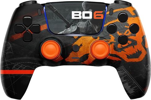 Moddedzone Edzone M Series Custom Wireless Controller متوافق مع PS5 - تصميم حصري وفريد ​​| مخصص في الولايات المتحدة | (حزب مخيف) in Saudi Arabia
