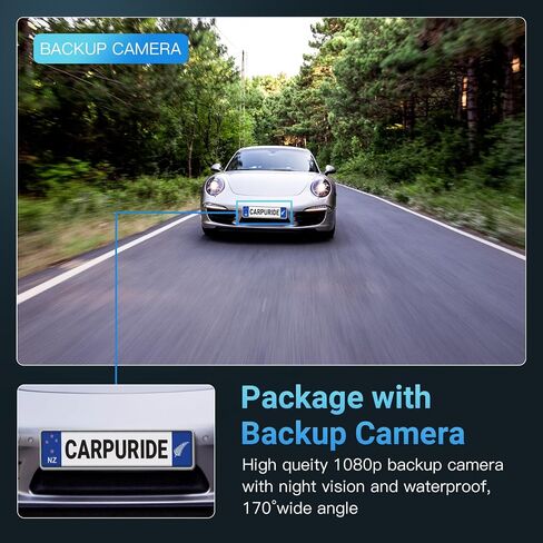 CARPURIDE 7 Inch Carplay Screen for Car，Wired/Wireless CarPlay Screen for Apple CarPlay & Android Auto, Mirror, Siri, Bluetooth, Navigation, External MIC Port, TF Card/USB Playback in Saudi Arabia