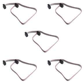 ZDE 6PCS Flat Ribbon Cable with Black 2.54mm FC 2 Row 16 Pin Female to Female Wires IDC Ribbon Connector (30cm Length)