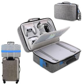 PS5 Carrying Case Hard Shell - PS5 Travel Case Hard Shell, Playstation 5 Carrying Case Hard Shell for Travel, Compatible with Playstation 5, PS5 Pro, Shockproof, Black