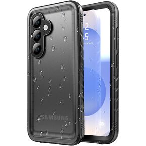SPORTLINK Waterproof Case for Samsung Galaxy S25, Shockproof Dustproof Built-in Screen Protector, Full Body Sealed Heavy Duty Protective Cover for Samsung Galaxy S25 6.2’’ Black