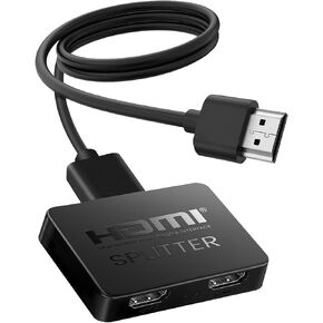 NEWCARE HDMI Splitter 1 in 2 Out, 2 Way HDMI Splitter 4K Duplicate Source's Screen to 2 Monitors Not Support Independent Screen, 2 Port HDMI Splitter for 3D,1080P, UHD TV Blu-ray Player, Fire Stick