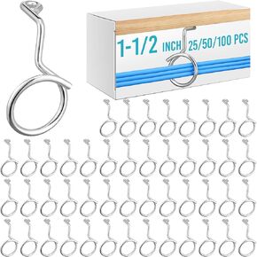 Blulu 25 Pcs Bridle Rings for Low Voltage Wire and Cable 2 Inch Screw Mount Bridle Rings for Mount Cat 6 or Cat 7 Cable on Wood Concrete and Brick Surface