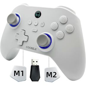 COOBILE Wireless Gaming Controller, Bluetooth Gamepad with Hall Joystick, hall trigger, Macro Back Key, no blind zones, support six-axis somatosensory,for iOS, Android, PC, Switch, Steam (Black) in Kuwait