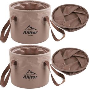 Collapsible Bucket, 2Pack Collapsible Bucket 5 Gallon(20L), Collapsible Water Container for Travelling Camping Hiking Fishing Boating Gardening