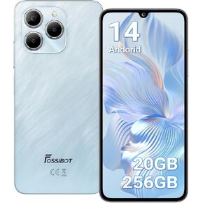 FOSSIBOT S2 Cell Phone, Android 14 Smartphone Unlocked, 6.72" FHD+ Display, 20(8+12GB)+256GB /1TB TF,5000mAh Battery, 50MP+16MP Camera, NFC, 4G, 3 Card Slots, Face& Fingerprint Unlock, GPS