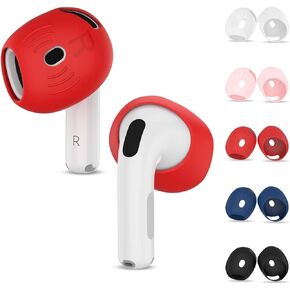 [5 Pairs] Ear Tips Cover for AirPods 4 Earbuds (2024), Soft Silicone AirPods 4 Ear Tips Cover AirPods 4 Accessories Compatible for AirPods 4th Generation Earbuds Cover [Fit in Charging Case] - White