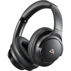 1Mii Y8 Hybrid Active Noise Cancelling Headphones, LDAC Hi-Res Wireless Audio, 75H Playtime, Comfort Fit & Foldable Over Ear Bluetooth Headphones for Travel, Home, Office -Black