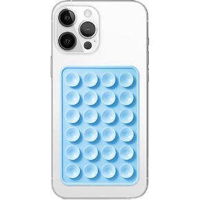 Silicone Suction Phone Case Mount, Non Slip Sticky Phone Grip for Cellphone, Silicon Adhesive Suction Cup Phone Mount, Strong Grip Holder for Selfies and Videos (Light Pink)