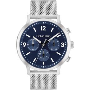 Calvin Klein Men's Multifunction Ionic Gold Plated Steel and Link Bracelet Watch, Color: Gold Plated (Model: 25200065)