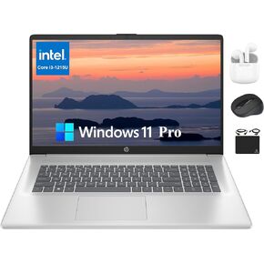 HP 2024 17 Pavilion Laptop, 17.3'' FHD IPS Anti-Glare Display, 6-Core Intel i3-1215U, 32GB RAM, 1TB SSD, Wi-Fi, Privacy Camera, Fast Charge, Long Battery, Windows 11 Pro +HubxcelAccessory
