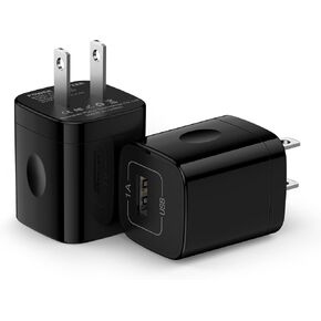 One Port Wall Charger,2 Pack 5V 1A Single Port USB Charging Block Cube Compatible for iPhone 16 15 14 13 12 11 XR XS Max 8/7/6SE/5S,Samsung S25 Ultra S24 S23 S22 S10,Google,LG, HTC, Sony, Motorola in Kuwait