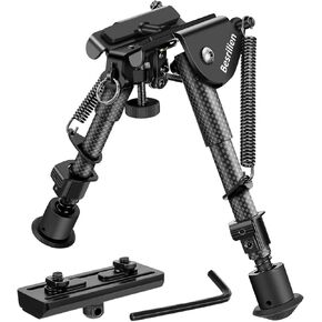 Besrilien Carbon Fiber Bipod Compatible with Mlok Rifle bipod with Adapter 6-9 Inches Bipod for Rifle, Black