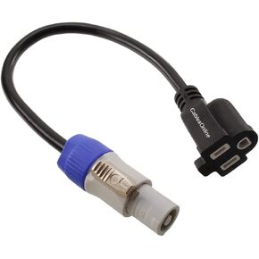 CablesOnline, 3-Pack 1ft. 16AWG Stage Lighting Fixture Gray-Blue Power-Out Connector to 3-Prong NEMA 5-15R Female Power Adapter Cable, PC-KB601-3