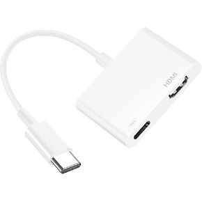 USB C to HDMI Adapter, [Apple MFi Certified] 1080P 4K@60Hz Video & Audio Sync Screen Converter Digital AV Adapter Compatible with iPhone 16/16Plus/16 Pro/16Pro Max/15/15Pro/Max to HDTV Projector