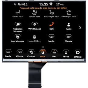 New 7" Uconnect Screen Replacement, Touch Screen Digitizer LCD Display Radio Navigation Monitor for 2017 2018 2019 2020 Jeep Compass Radio Screen Replace # TDO-WXGA0700K00033-V2 TDO-WXGA0700K00057-V1