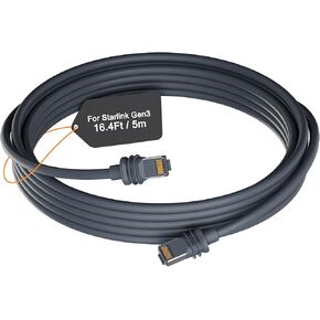 Starlink Cable100FT, Waterproof Starlink Gen 3 V3 Cable for Starlink Standard Generation 3, Starlink Satellite Replacement Ethernet Cable Extension 100FT(31M) Gray by FORGING MOUNT