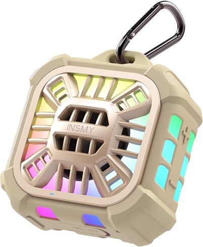 مكبر صوت Bluetooth insmy ، IP67 رابط لاسلكي صغير مقاوم للماء أكثر من 100+ مكبرات صوت ، باس كبير مزدهر ، أضواء وقت اللعب على مدار 24 ساعة/قابلة للطفرة/RGB للأضواء الخارجية/الكاياك/الشاطئ/الجولف (أسود) in Kuwait