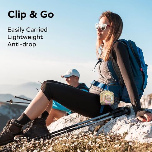 مكبر صوت Bluetooth insmy ، IP67 رابط لاسلكي صغير مقاوم للماء أكثر من 100+ مكبرات صوت ، باس كبير مزدهر ، أضواء وقت اللعب على مدار 24 ساعة/قابلة للطفرة/RGB للأضواء الخارجية/الكاياك/الشاطئ/الجولف (أسود) in Kuwait