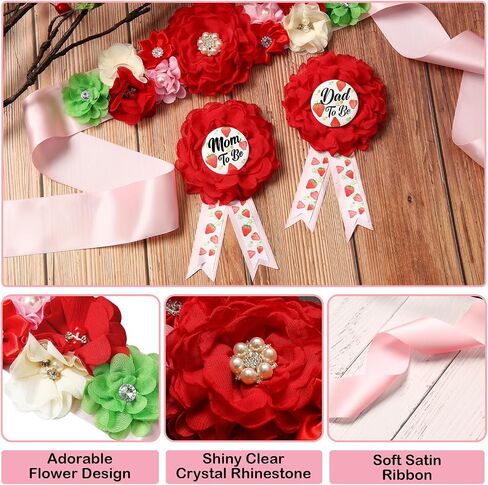 Neutral Burlap Mom to Be Sash Dad to Be Pin Baby Shower Decorations, Mommy to Be Sash Corsage Pin and Mother to be Crown Maternity Gift for Gender Reveals Party Decorations for Pregnant Keepsake Gifts in Saudi Arabia