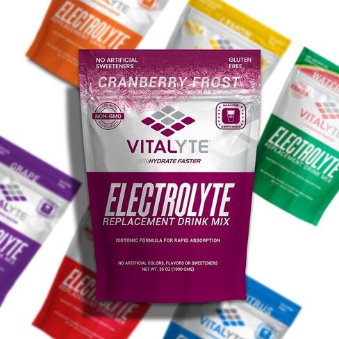 Vitalyte Electrolyte Powder Drink Mix, Isotonic Electrolyte Hydration Mix, Gluten Free Post Workout Powder Mix, Pack of 1, 35 oz., Lemon Flavor in Saudi Arabia