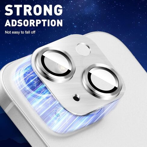 Kucheed 2PCS Camera Lens Protector for iPhone 11, One-Piece Metal Aluminum with 3D Texture Designed Decoration, Anti-Scratch Full Protection Back Camera Cover in Saudi Arabia