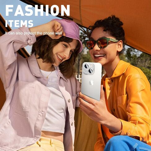 Kucheed 2PCS Camera Lens Protector for iPhone 11, One-Piece Metal Aluminum with 3D Texture Designed Decoration, Anti-Scratch Full Protection Back Camera Cover in Saudi Arabia