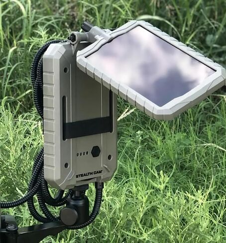Stealth Cam Sol-Pak 5000mAh Lithium-Ion Solar Battery for 12V DC Jack with LED-Indicator, Adjustable T–Swivel Brackets, and USB-Charging Port in Kuwait