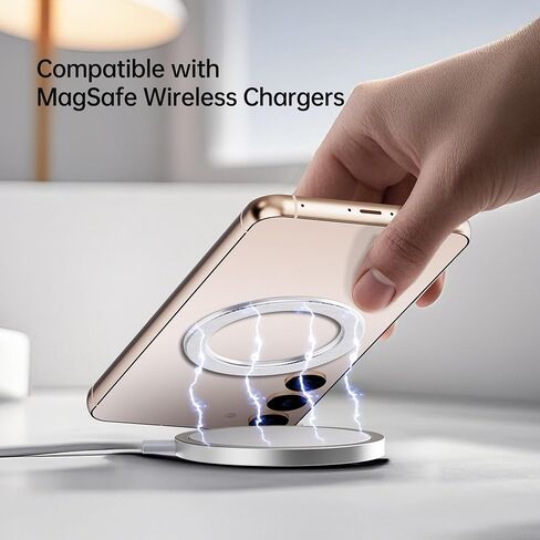 PZOZ A/B Dual-Sided (1 Set) Magnetic Ring Sticker for MagSafe iPhone 16 Holder Phone Case Suction Cup Wireless Charger Car Mount Bathroom Kitchen, for iPhone 15 14 13 12 Pro Max, Samsung (Black) in Saudi Arabia