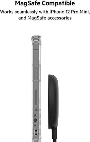 Belkin SHEERFORCE™ MagSafe Compatible Phone Case for iPhone 14 Plus with Treated Coating, Built-in Magnets, and Raised Edge Bumper for Screen & Camera Protection - Clear in Saudi Arabia