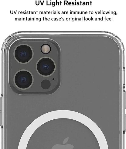 Belkin SHEERFORCE™ MagSafe Compatible Phone Case for iPhone 14 Plus with Treated Coating, Built-in Magnets, and Raised Edge Bumper for Screen & Camera Protection - Clear in Saudi Arabia