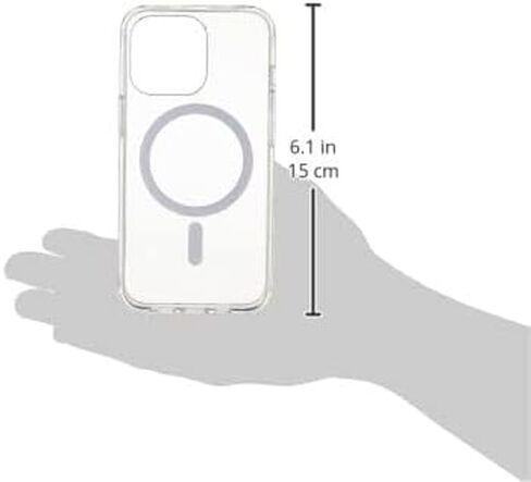 Belkin Sheerforce ™ Magsafe علبة هاتف متوافقة مع iPhone 14 بالإضافة إلى الطلاء المعالج والمغناطيس المدمج ومصدح الحافة المرفوعة لحماية الشاشة والكاميرا - Clear in Kuwait