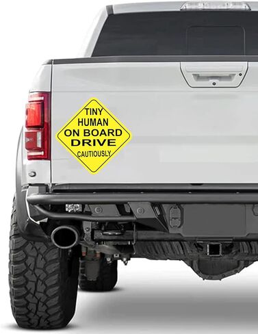 Kid ON Board Funny Quote Sticker, Car, Bike, SUV, Truck, Halmet Laptop Waterbottle Notebook Decal Window Bumper Vinyl Sticker 5 inch (Caution Tiny Tyrant Aboard) in Saudi Arabia