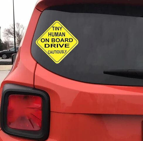 Kid ON Board Funny Quote Sticker, Car, Bike, SUV, Truck, Halmet Laptop Waterbottle Notebook Decal Window Bumper Vinyl Sticker 5 inch (Caution Tiny Tyrant Aboard) in Saudi Arabia