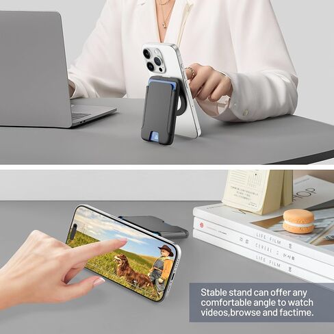 SHANSHUI Magnetic Phone Wallet Compatible with Magsafe, Phone Wallet Plastic Business Card Pocket Magnet Wallet Phone Card Holder Compatible with iPhone 12/13/ 14/15/ 16 Series Black in Saudi Arabia