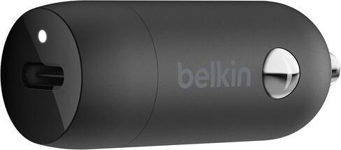 شاحن سيارة بوست USB- النوع C من بيلكين 20 واط (شاحن سريع لجوالات ايفون وسامسونج وجوجل بيكسل وغيرها) لون اسود CCA003bt, CCA003btBK in Saudi Arabia