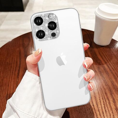 Omorro for iPhone 16 Pro Max Bling Camera Lens Cover Protector, 3D Glitter Crystal Diamond Rhinestone Anti-Scratch Shining Dots Metal Protective Decoration Sticker Protector Film Gold (2 Pack) in Saudi Arabia