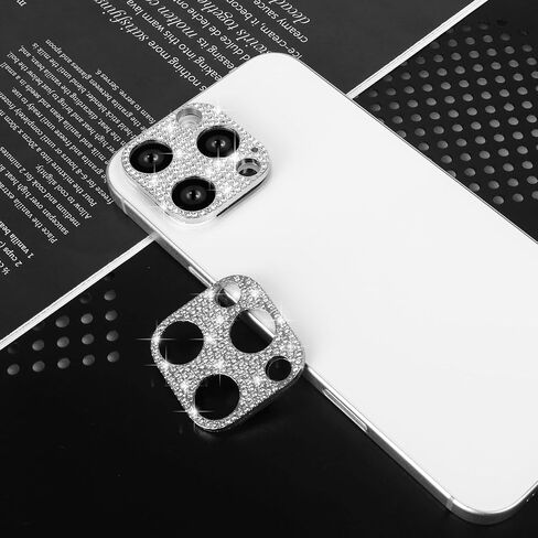 Omorro for iPhone 16 Pro Max Bling Camera Lens Cover Protector, 3D Glitter Crystal Diamond Rhinestone Anti-Scratch Shining Dots Metal Protective Decoration Sticker Protector Film Gold (2 Pack) in Saudi Arabia
