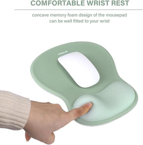 Mossoo Wrist Rest Prest for Mouse Pad & Keyboard Set ، Mousepad & Corced Mousepad & Coaster Base Base Base Base/Office Cushion سهلة مع قطعة قماش ناعمة ورغوة للذاكرة المقعرة والأرجواني والأرجواني in Saudi Arabia