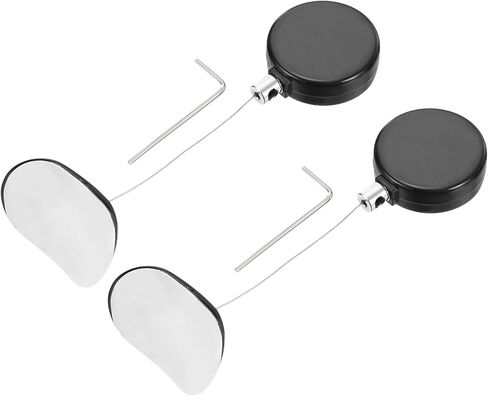 MECCANIXITY 1.8 ft Retractable Cable Lock with Arc Patch Remote Control Security Lock with Adjustable Cord Tether Anti Theft for Laptop, TV, 200g, White, 2 Pack in Saudi Arabia