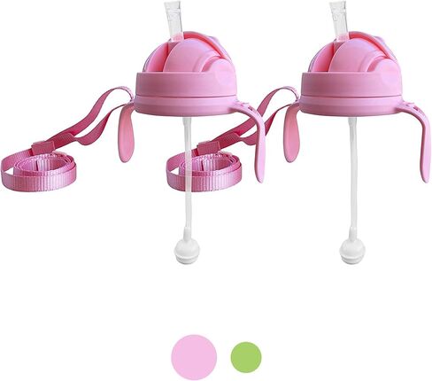 Botabee 3-in-1 Weighted Straw Sippy Cup Conversion Kit for Comotomo Baby Bottles | Compatible with Comotomo 5 Ounce & 8 Ounce Bottles | Versatile Leak-Proof Lid | Easy to Clean - Green (2 Pack) in Saudi Arabia