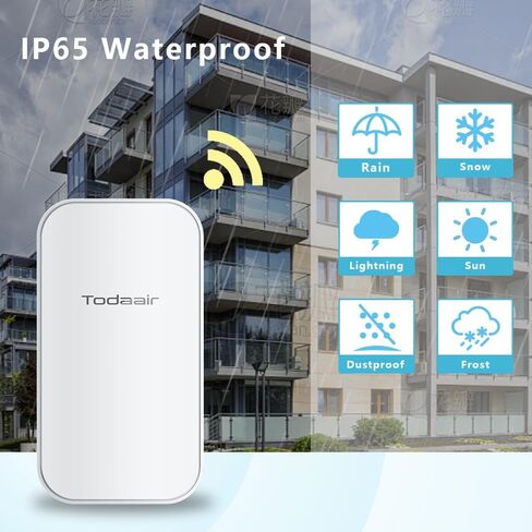Outdoor WiFi Extender，IP65 Weatherproof，WiFi Booster and Signal Amplifier，Outdoor WiFi Extender for Farm，Courtyard，Factory，Campsite in Saudi Arabia