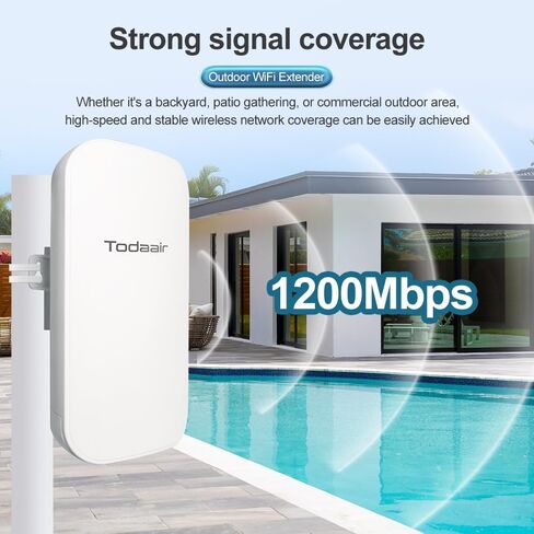 Outdoor WiFi Extender，IP65 Weatherproof，WiFi Booster and Signal Amplifier，Outdoor WiFi Extender for Farm，Courtyard，Factory，Campsite in Saudi Arabia