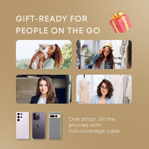 Clip and Go Strap for Phone with Wallet Crossbody, Phone Strap with Zippered Pouch, Vegan Leather Adjustable Phone Lanyard, Phone Wrist Strap RFID Wallet Women (Vegan Leather Brown) in Saudi Arabia