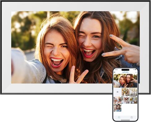 Dragon Touch Modern 15 Pro Digital Picture Frame, 15.6" FHD Touch Screen 1200P WiFi Digital Photo Frame Instant Share Photos and Videos via App, Email, Cloud, Portrait and Landscape in Saudi Arabia
