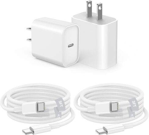 iPad Pro 13 USB C Charger,[2Pack] Type C Charger Fast Charging Brick Block with 6FT Long USB C to C Fast Charging Cable Cord for iPad Pro 12.9/11 inch,iPad Air 6th/5th/4th,iPad Mini 6th,iPad 10th in Saudi Arabia