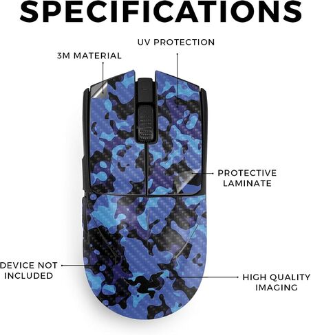 Carbon Fiber Mouse Skin Compatible with Razer Viper V3 Pro - Girly Marble Dazzle - Premium 3M Vinyl Protective Wrap Decal Cover - Easy to Apply | Crafted in The USA by MightySkins in Saudi Arabia