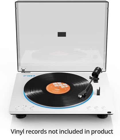 FiiO TT13 Fully Automatic Vinyl Stereo Turntable(Analog), Powerful Phono preamp, Dust Cover, Die-cast Aluminum Platter (TT13 Silver Bluetooth) in Saudi Arabia